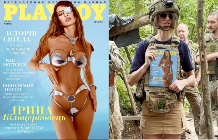 Ucraniana que perdeu o olho no início da guerra é capa da revista Playboy