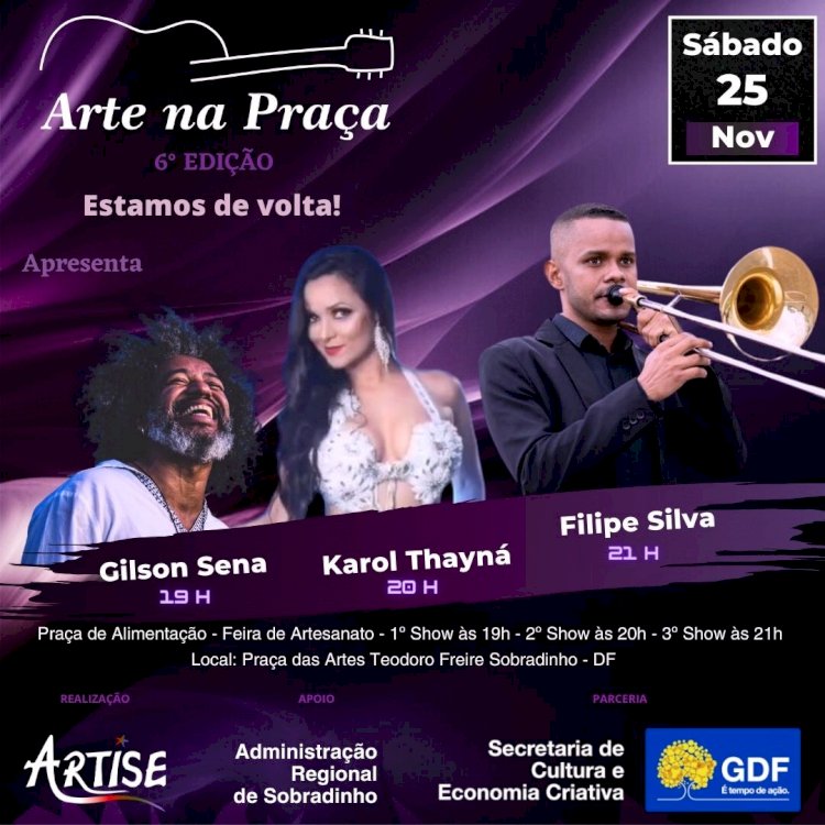 Arte na Praça Sobradinho: projeto gera renda para artistas locais