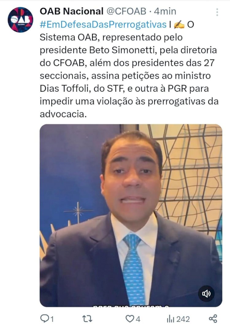 OAB aciona STF e PGR contra violação de prerrogativas da advocacia